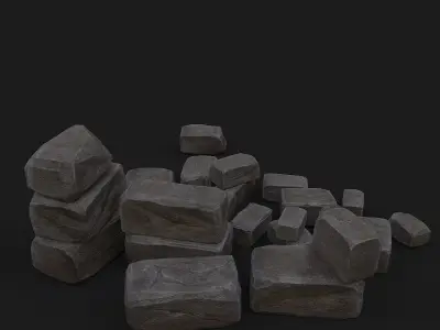 Old bricks 3D model