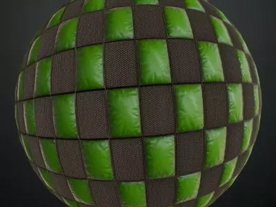 Green Sci-Fi Wall Transparent PBR Seamless Texture