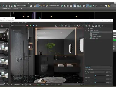 Modern bathrooms collection 3D model