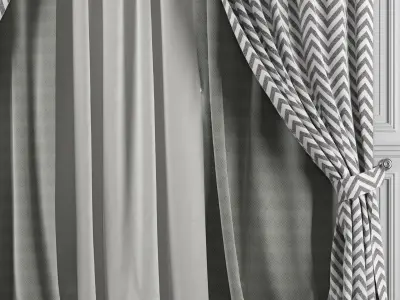 Curtain Set 444 3D model