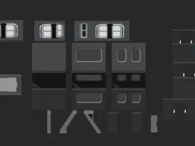 Sci Fi Quarters Kit 1 3D model