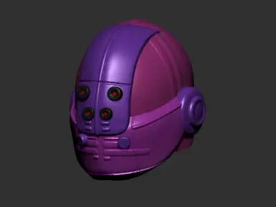 helmet high poly sculpt 3d printable ver 7 3D model 3D model