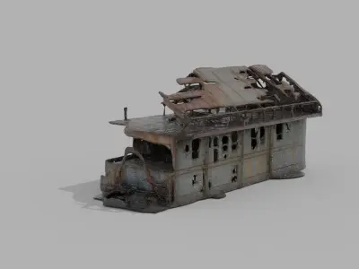 abandoned factory Low-poly 3D model purchase