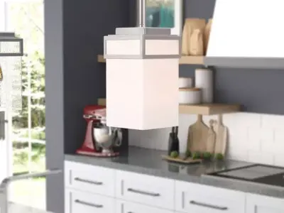 Nailwell Light Single Rectangle Pendant Free 3D model