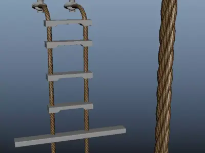 Rope Ladder Low-poly 3D model buy