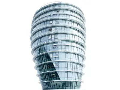 Spiral Glass Tower model pack Low-poly 3D model