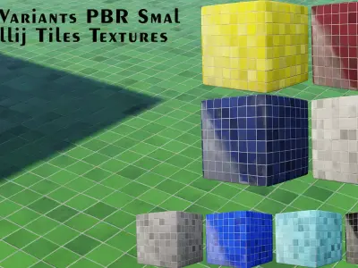 12 PBR Small Zelij Tails Textures For Archviz Texture