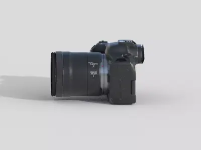 Digital camera Low-poly 3D model