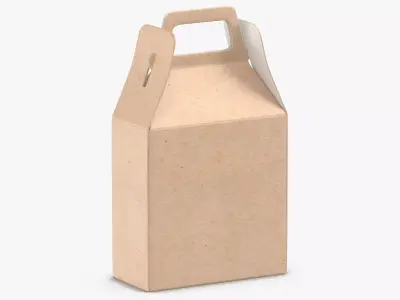 Paper Box 02 Light Brown 3D model