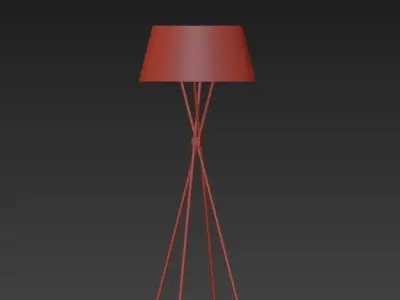 Black Metall Lamp 3D model