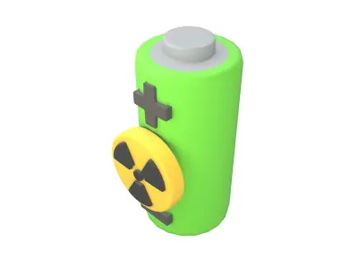 Nuclear Battery Icon v1 001 Low-poly 3D model