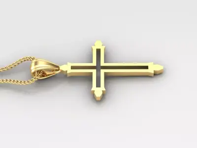 Cross Light Gold 4CP055 3DM STL 3D print model