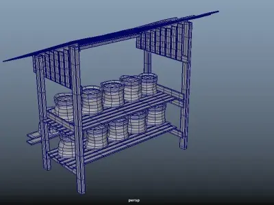 SACKS SHOP Low-poly 3D model