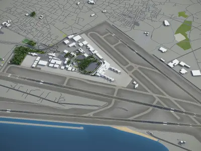Beirut - Rafic Hariri International Airport - BEY Low-poly 3D model