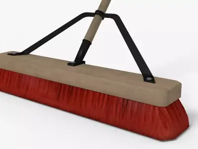 Push Broom Low-poly 3D model