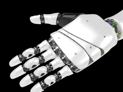 Robot Hand rigged  3D model