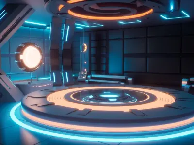 Sci-fi Virtual Space 3D model