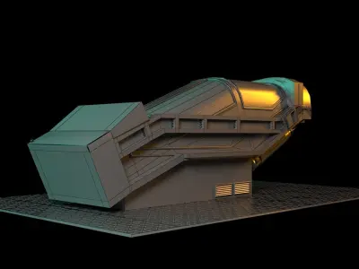 Hypersleep chamber aliens 3D model