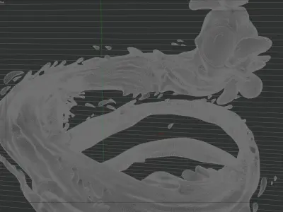 Chicken Vortex Liquid Sculpture 3D model 3D model