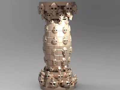 Secret cult pillar cave pillar 3D model