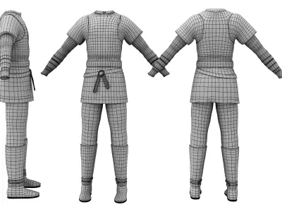 Ragnar Full Viking Outfit Low-poly 3D model