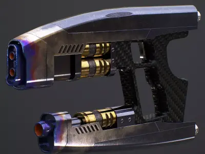 Star Lord Gun Low-poly 3D model