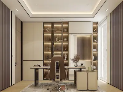 Design Home Interior Office Room Kiyomi 3D model