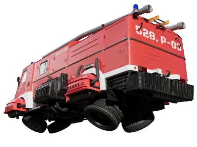 Sci-Fi Fire truck Jelcz 003 Star 25 3D model