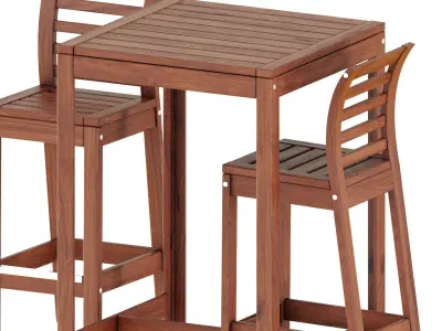 APPLARO table and chairs 3D model