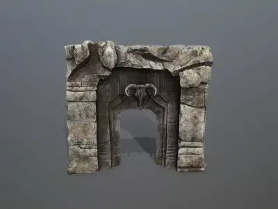 old gate Low-poly 3D model shop