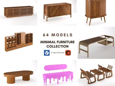 Minimal Furniture Collection For Interior-Exterior 3D model
