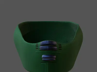 Gas mask helmet 3d model scifi Low-poly  Low-poly 3D model 161
