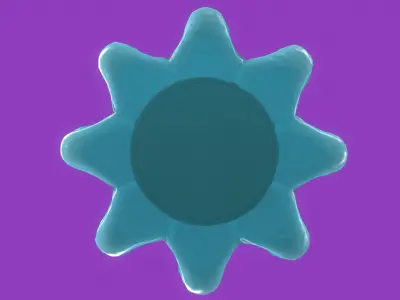 Stylized Starfish Pillow Cartoon Cushion  Free low-poly 3D model