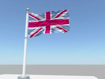 United Kingdom flag 3D model