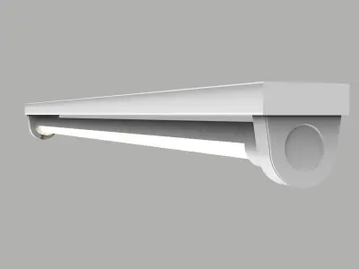 Tube Fluorescent Light - 1 Meter 3D model