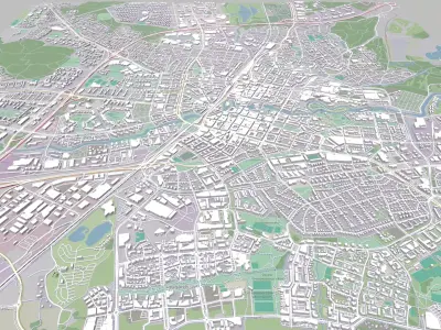 Cityscape Orebro Sweden  3D model