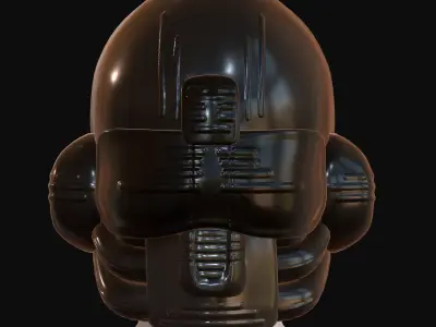 Gas mask helmet 3d model scifi Low-poly  Low-poly 3D model 183