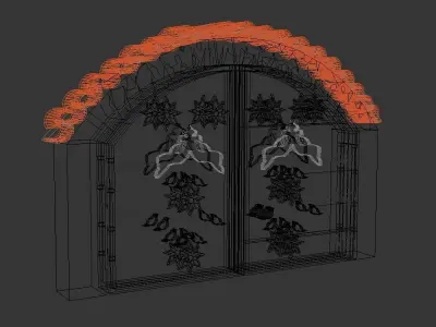Door and Gate Low-poly 3D model