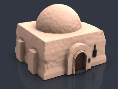 Star wars tatooine buldings LEGION 3D print model