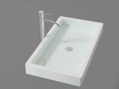 Modern Bathroom Sink 1 Low-poly 3D model
