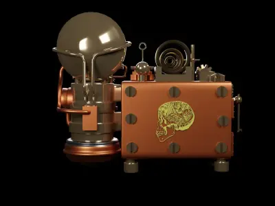 Steam punk camera 3D model
