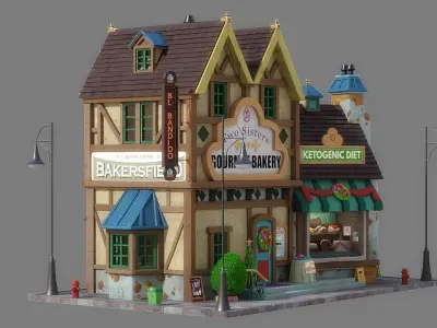 Cartoon House 12 3D model