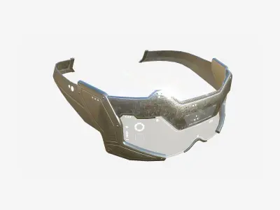 SciFi Glasses F09 Steel Light - Character Design Fashion Low-poly 3D model
