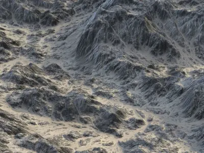 Desert land 07 Low-poly 3D model