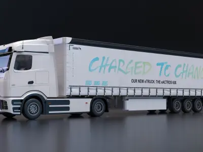  Mercedes eActros 600 Electric Truck With Trailer 2024 White 