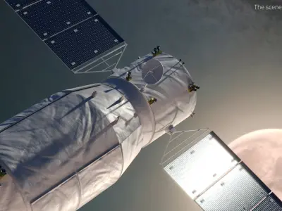  Tianzhou Cargo Spacecraft with Dual Solar Panels 