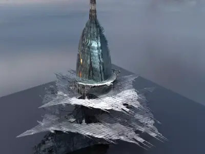 Art Deco Deep sea Rapture city structure  3D model