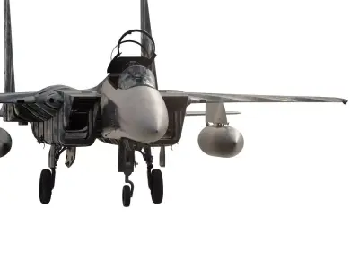 DETAILED McDonnell Douglas F-15 Eagle with interior 3D model