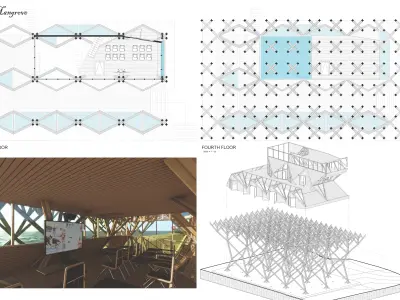 THE MANGROVE - COMPLEX NETWORK OF STRUCTURAL ELEMENTS - REVIT  3D model