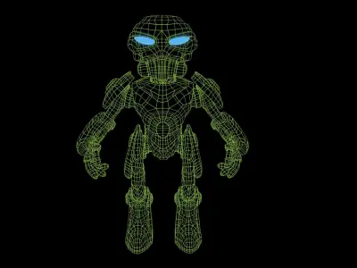 Space Droid 1 Low-poly 3D model
